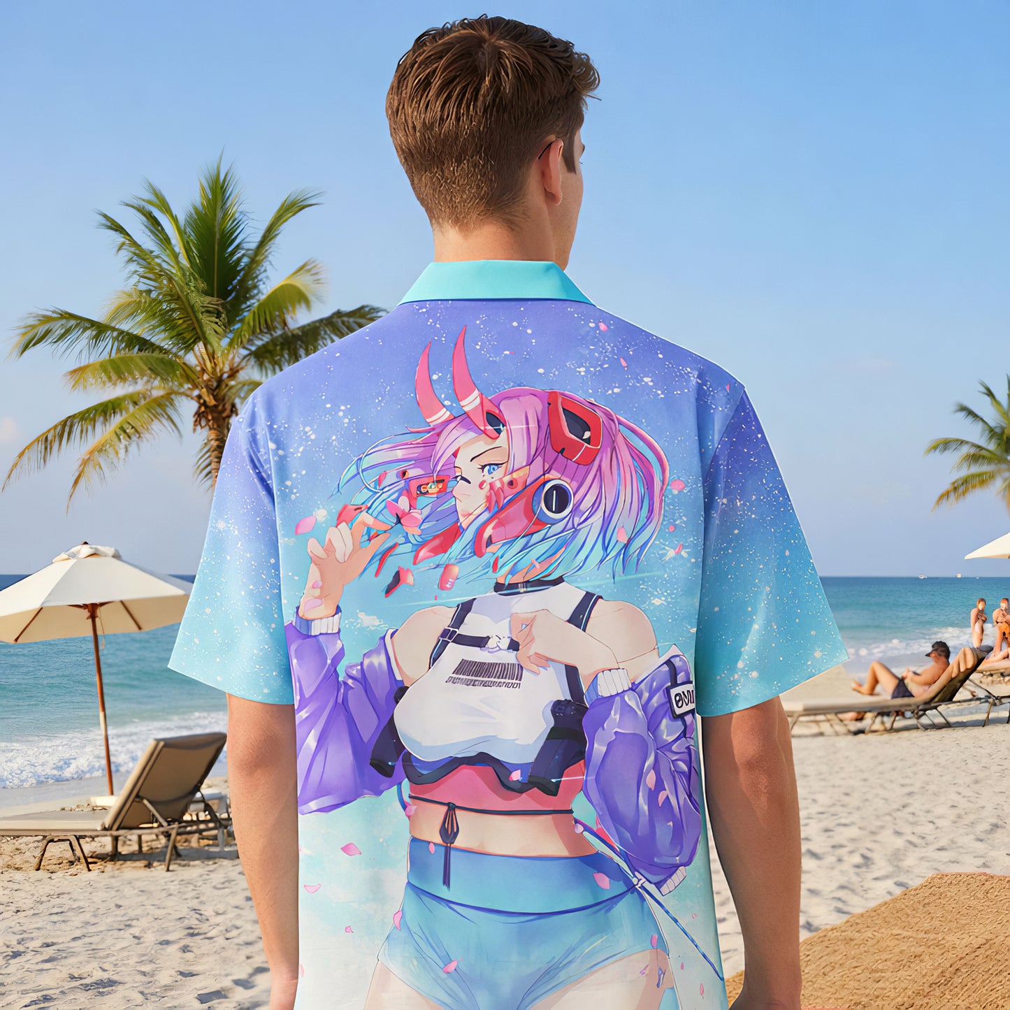 Cyber Anime Girl Hawaiian Shirt