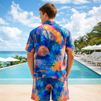 Cyber Coral Dreamwave Shirts & Shorts Set