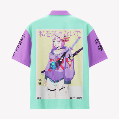 Cyberpunk Anime Girl Street Hawaiian Shirt