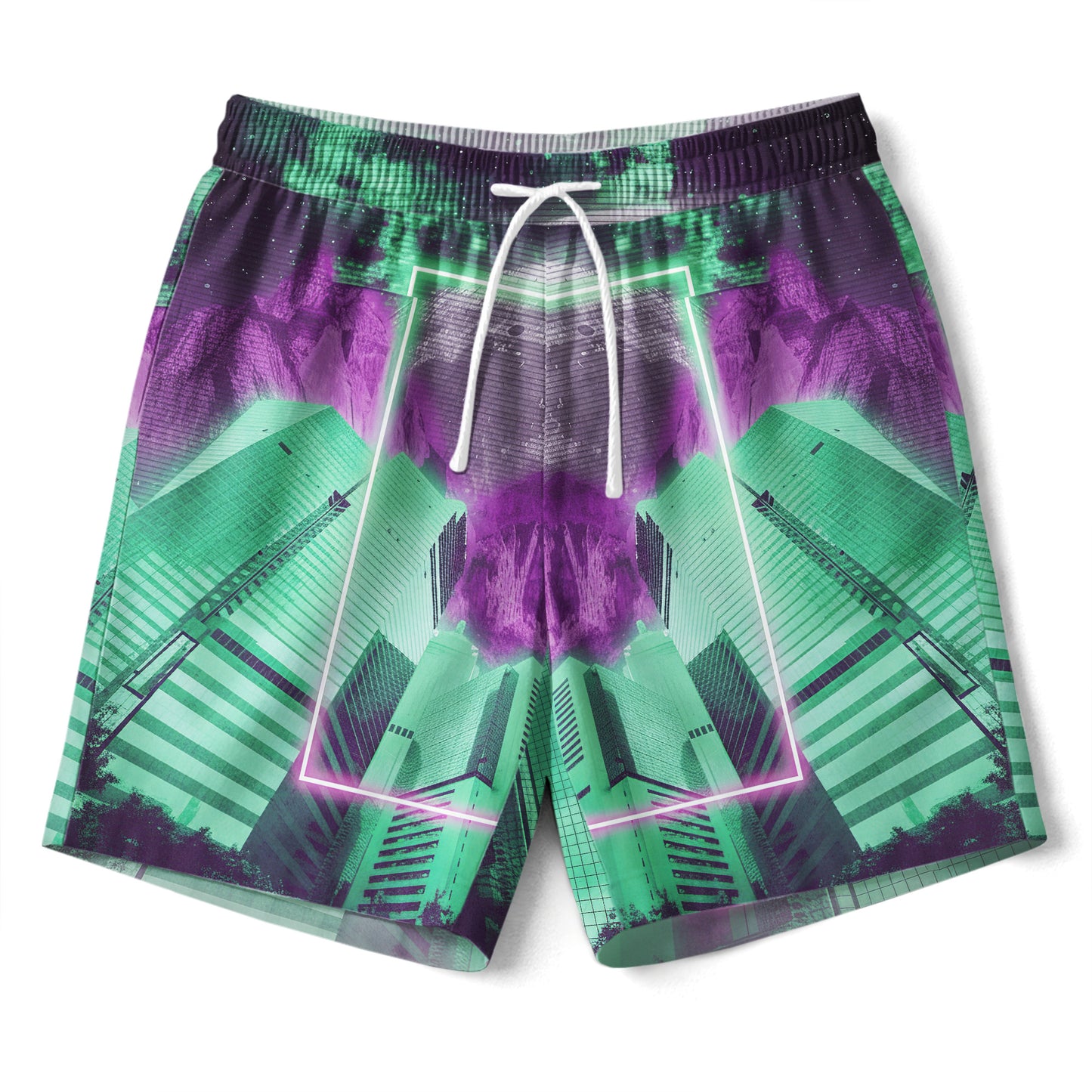 Cyberpunk Neon City Shirts & Shorts Set