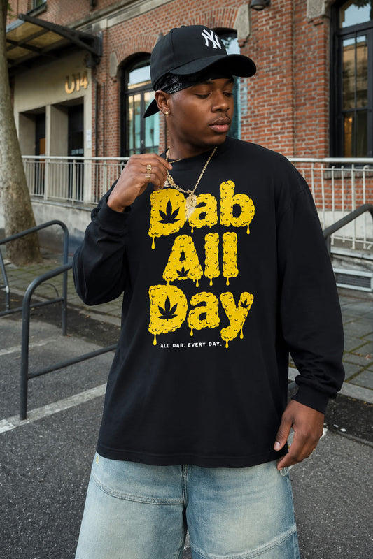 Dab All Day Cannabis Long Sleeve Shirt