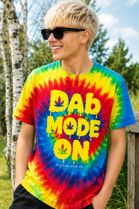 Dab Mode On Rainbow Tie Dye Tee