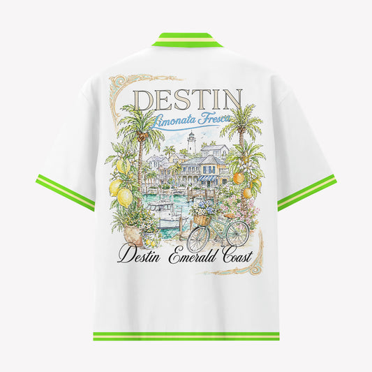 Destin Emerald Coast Hawaiian Shirt & Shorts Set