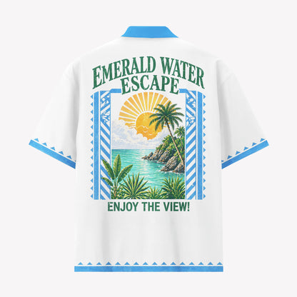Destin Emerald Water Escape Hawaiian Shirt & Shorts Set