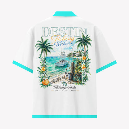 Destin Fishing Weekend Hawaiian Shirt & Shorts Set