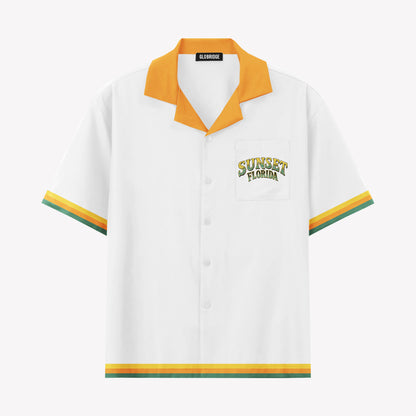 Destin Sunset on the Gulf Hawaiian Shirt & Shorts Set