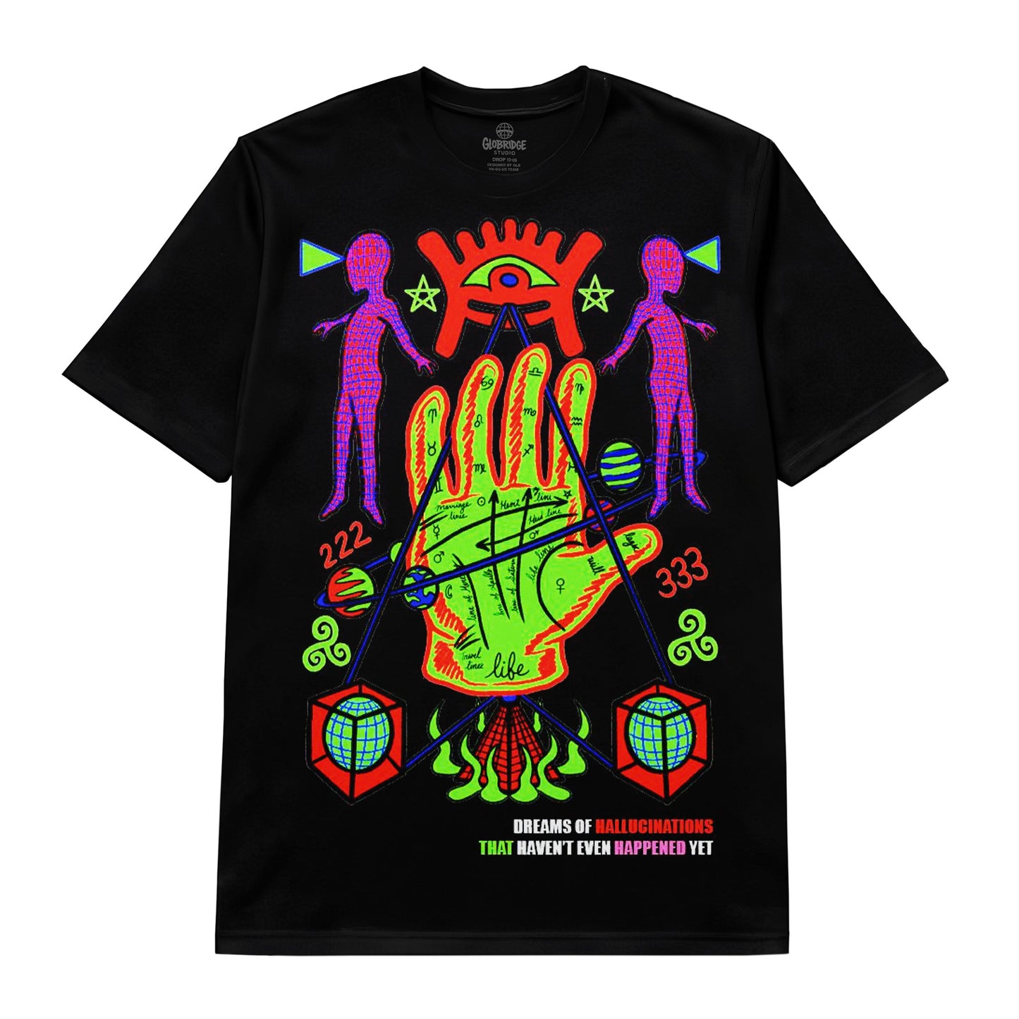 Dreams of Hallucinations Psychedelic Palm Tee