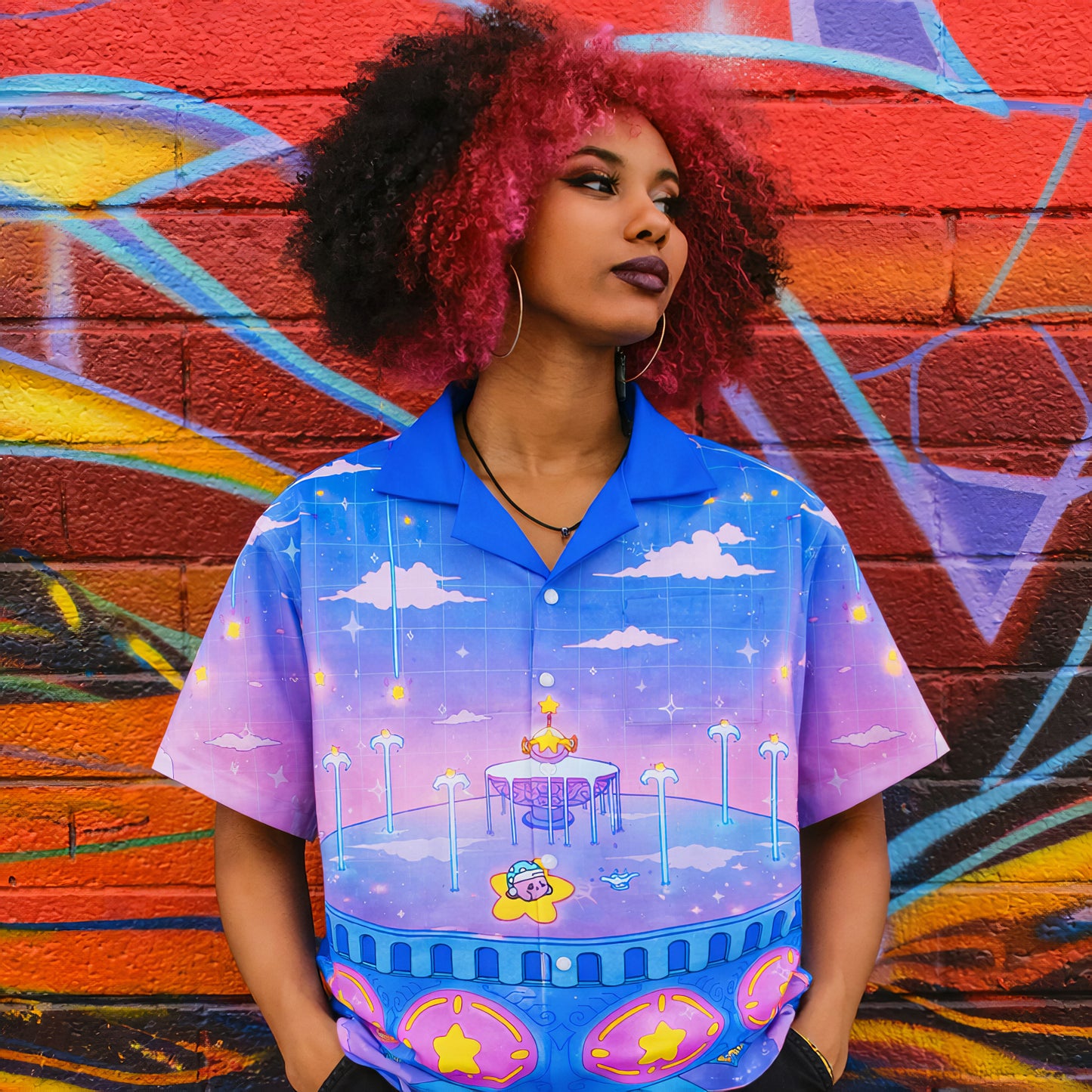 Dreamy Kawaii Galaxy Hawaiian Shirt
