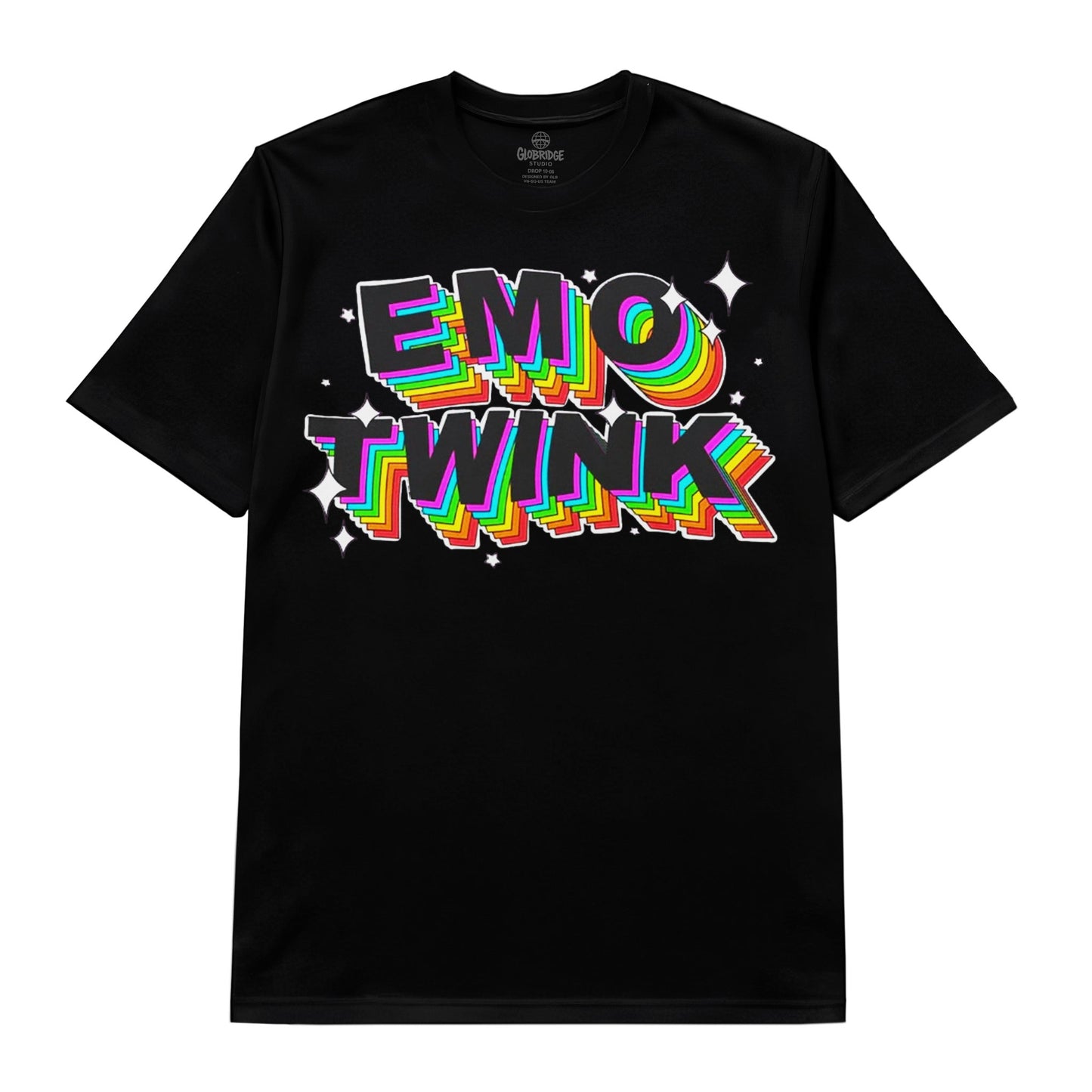 Emo Twink Rainbow Graphic Tee