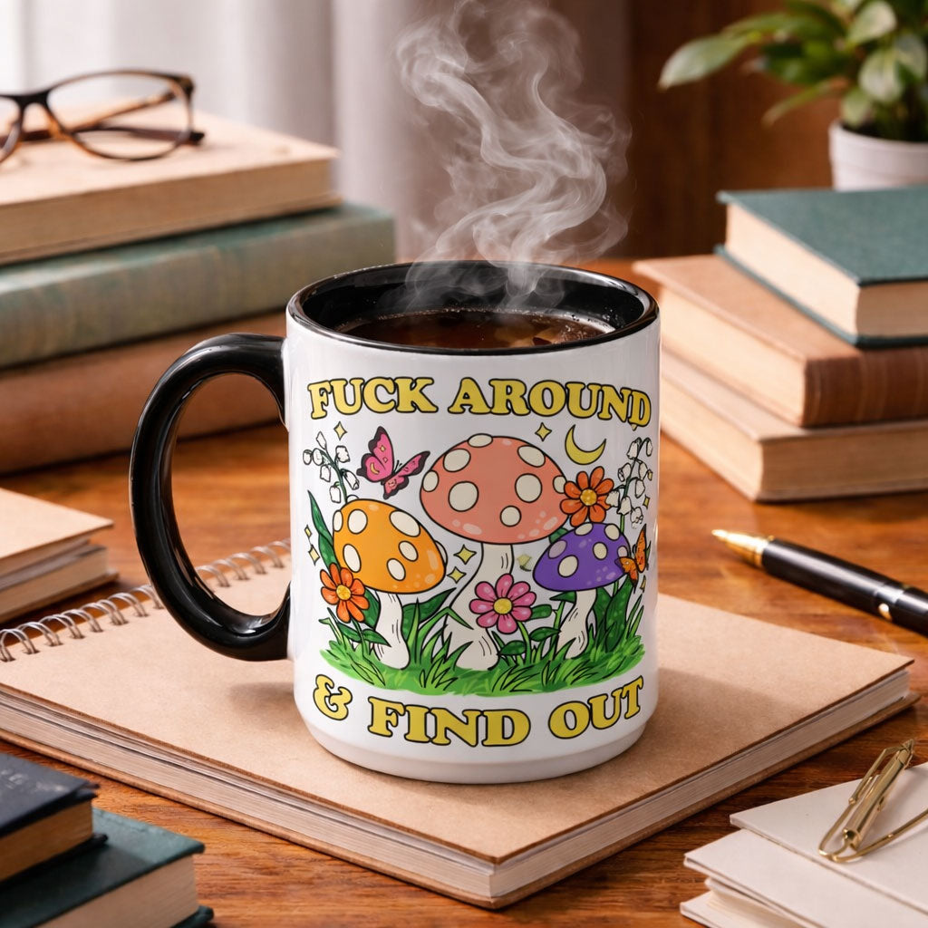 F*ck Around & Find Out Mushroom Mug