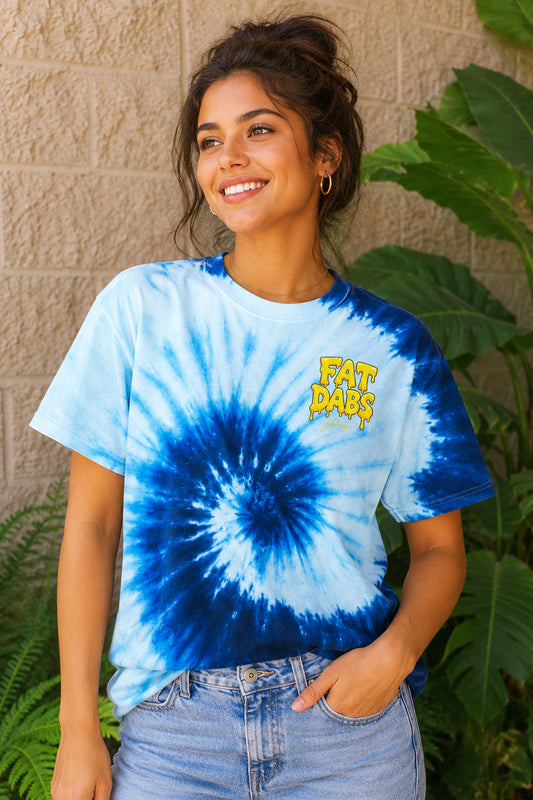 Fat Dabs Blue Tie Dye Tee