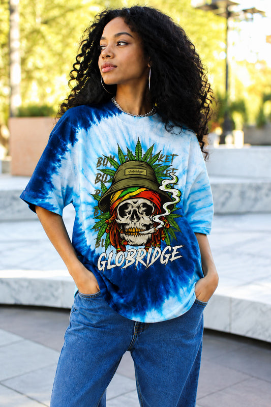 Fear and Loathing Blue Tie Dye Tee