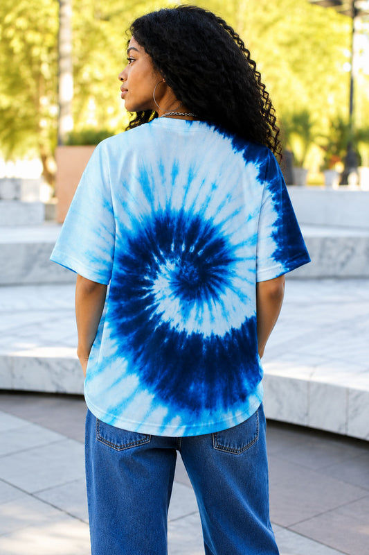 Fear and Loathing Blue Tie Dye Tee