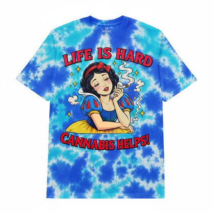 Funny Life Is Hard Stoner Tie Dye Tee