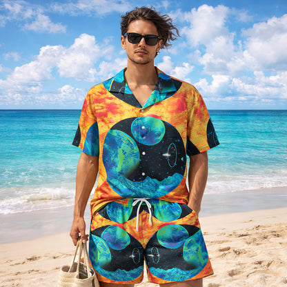 Galaxy Planet Summer Shirts & Shorts Set