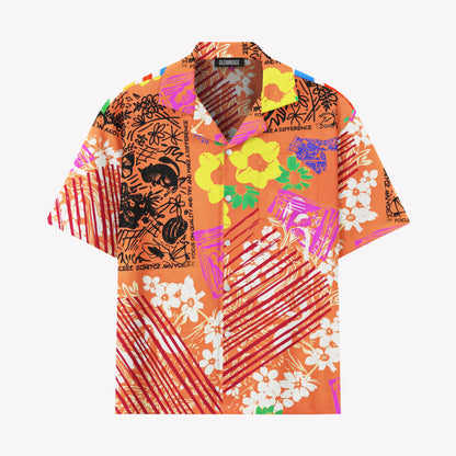 Graphic Floral Hawaiian Shirt