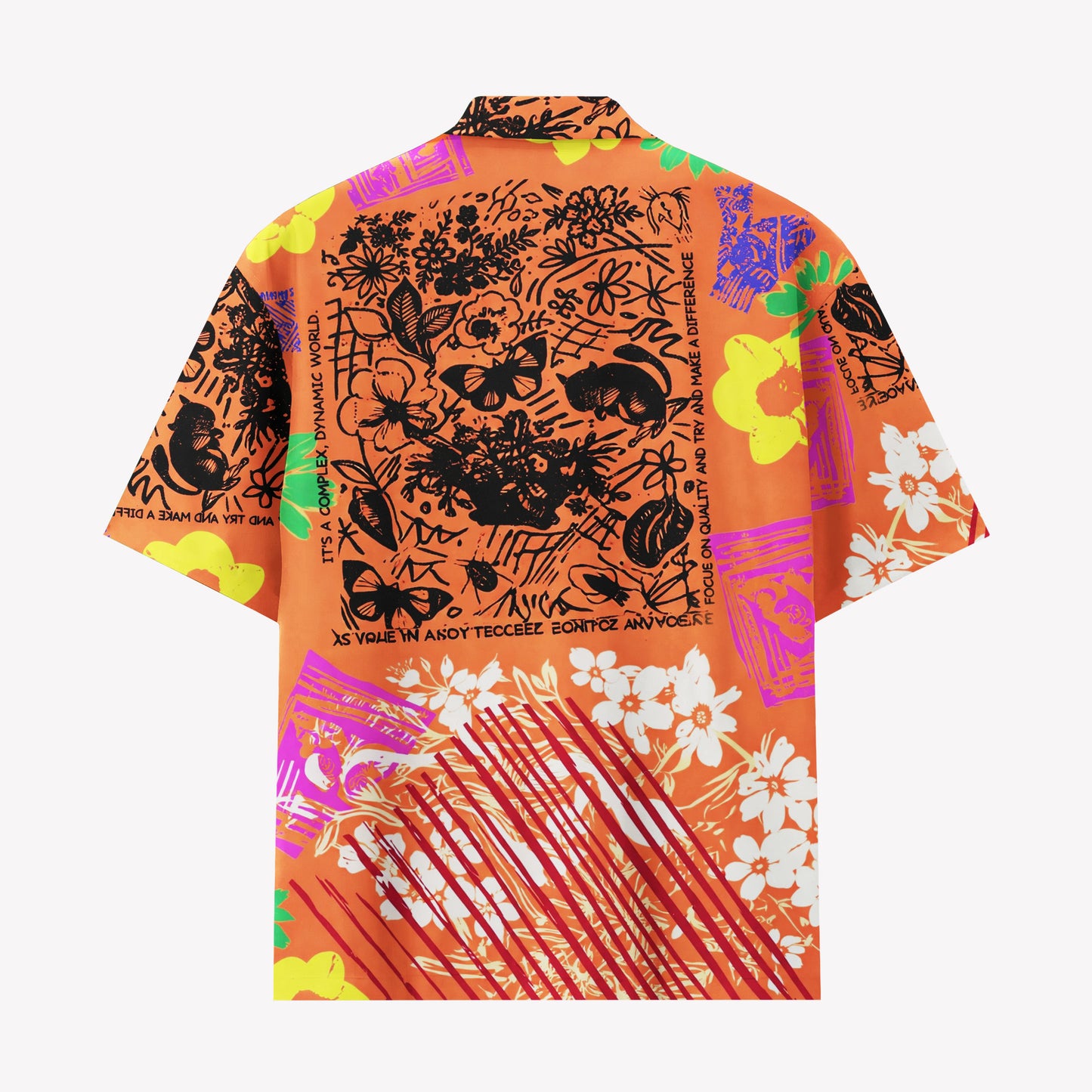 Graphic Floral Hawaiian Shirt