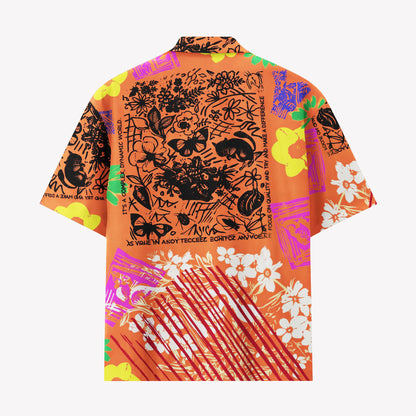 Graphic Floral Hawaiian Shirt