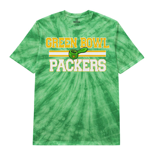 Green Bowl Packers Tie-Dye Stoner Tee