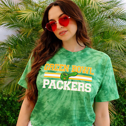 Green Bowl Packers Tie-Dye Stoner Tee