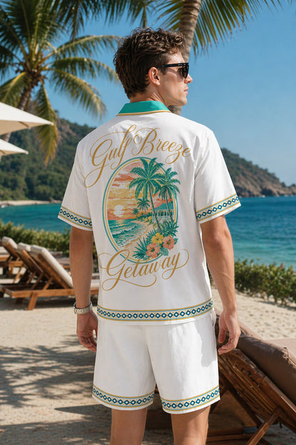 Gulf Breeze Getaway Hawaiian Shirt & Shorts Set