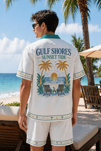 Gulf Shores Sunset Tide Shirt & Shorts Set