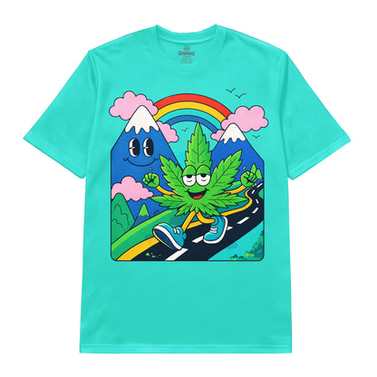 Happy Cannabis Cartoon Graphic Tee
