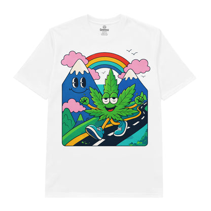 Happy Cannabis Cartoon Graphic Tee