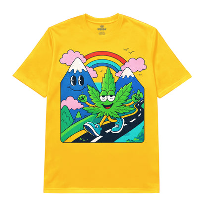 Happy Cannabis Cartoon Graphic Tee