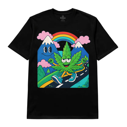 Happy Cannabis Cartoon Graphic Tee