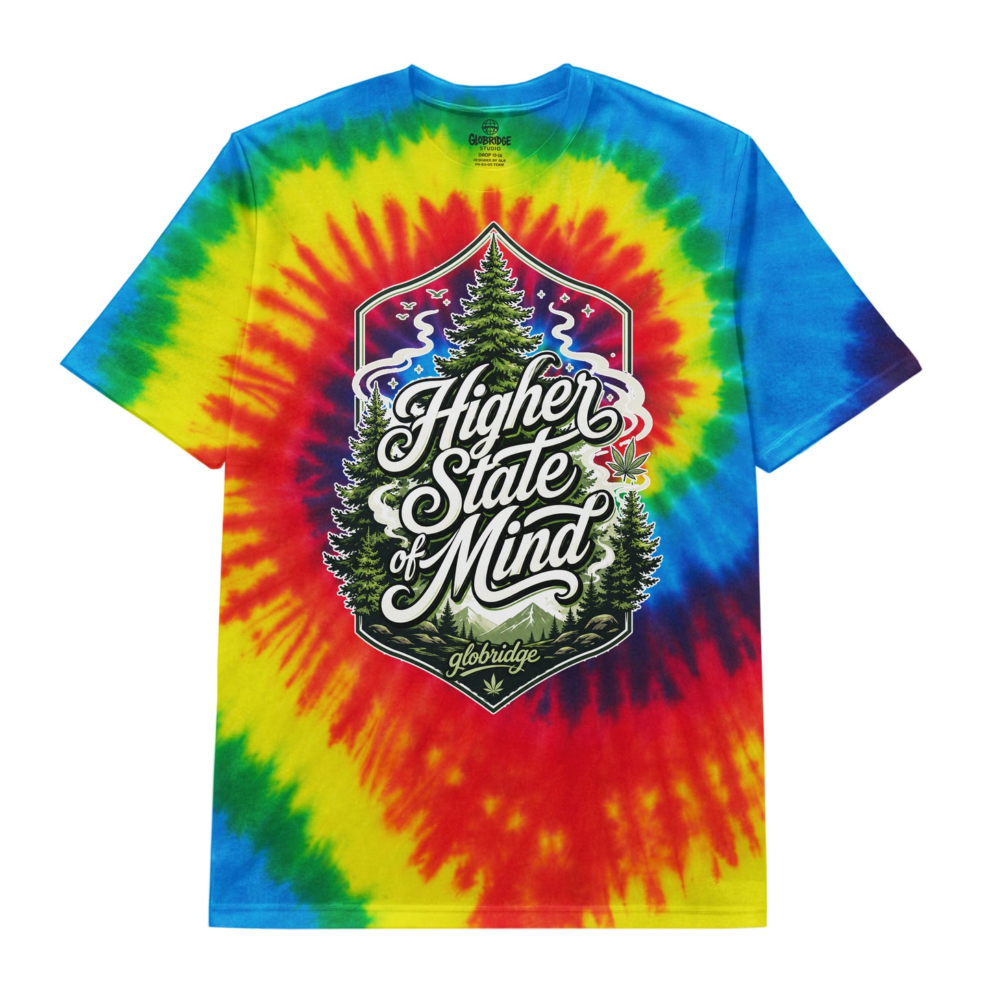 Higher State of Mind Rainbow Tie Dye T-Shirt