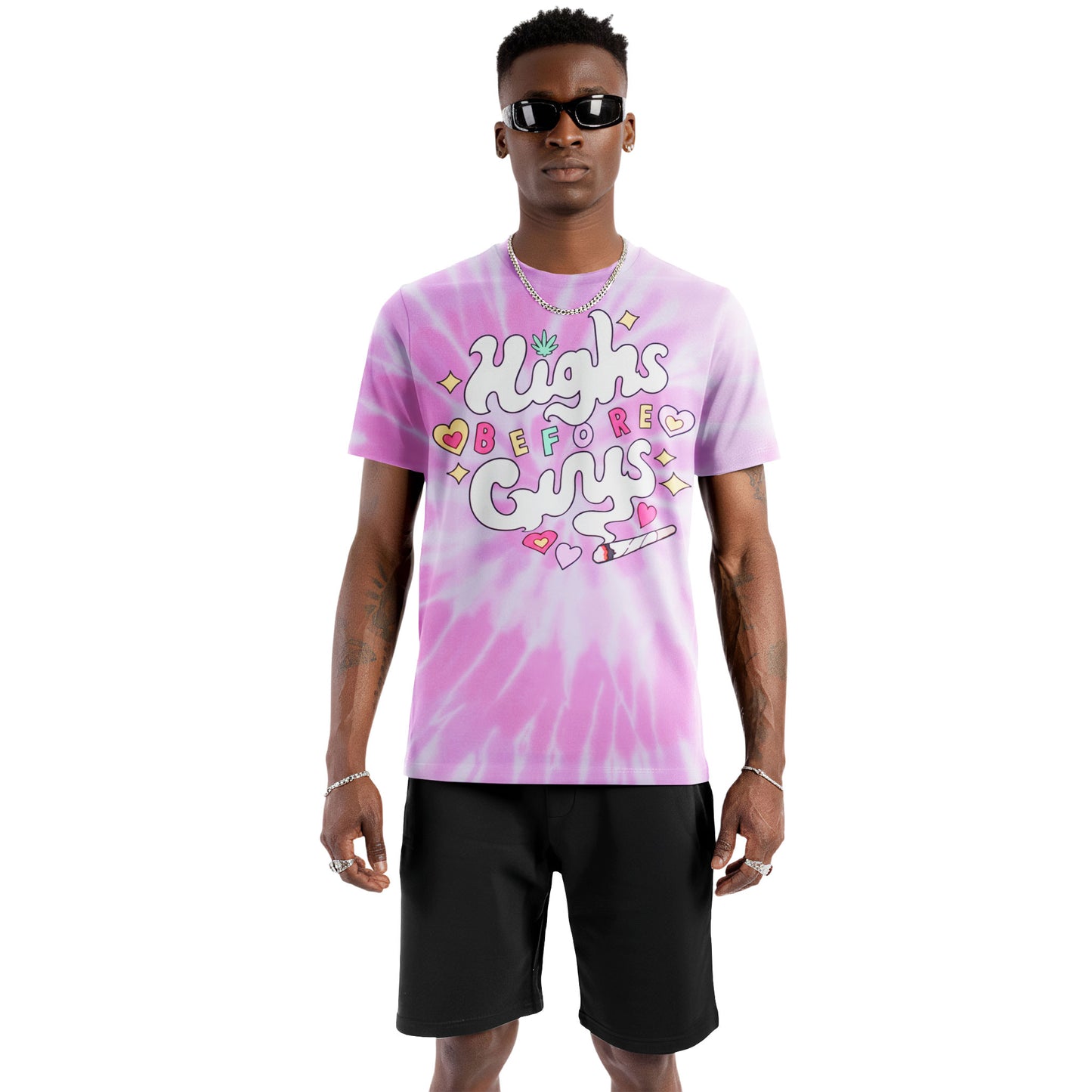 Highs Before Guys Pastel Tie-Dye T-Shirt