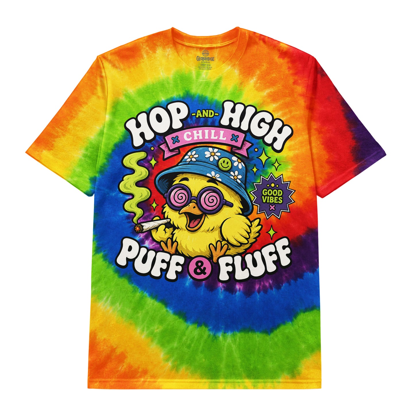 Hop and High Puff & Fluff Tie Dye Tee