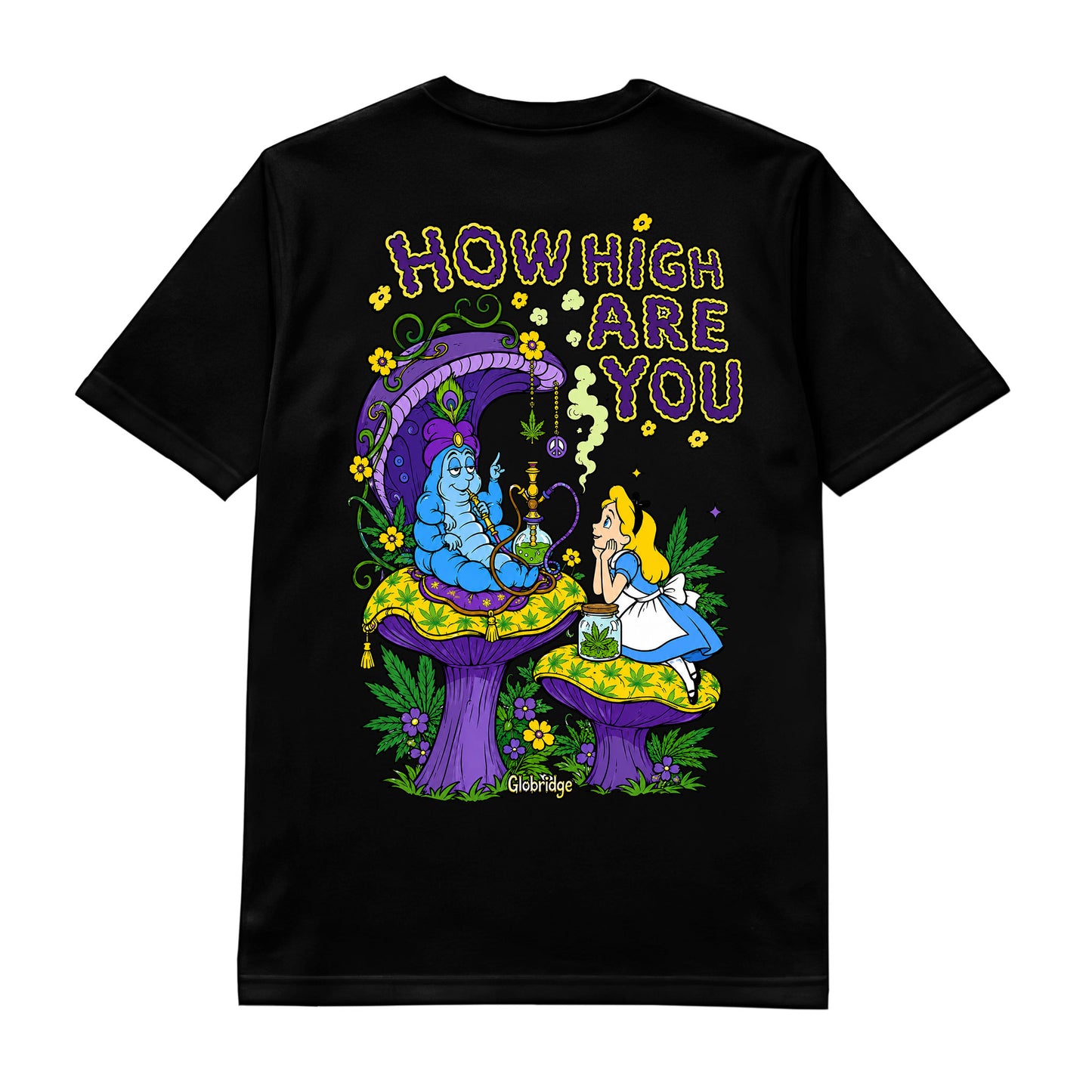 How High Are You Psychedelic Mushroom Graphic Tee