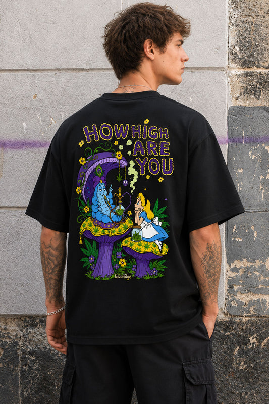 How High Are You Psychedelic Mushroom Graphic Tee