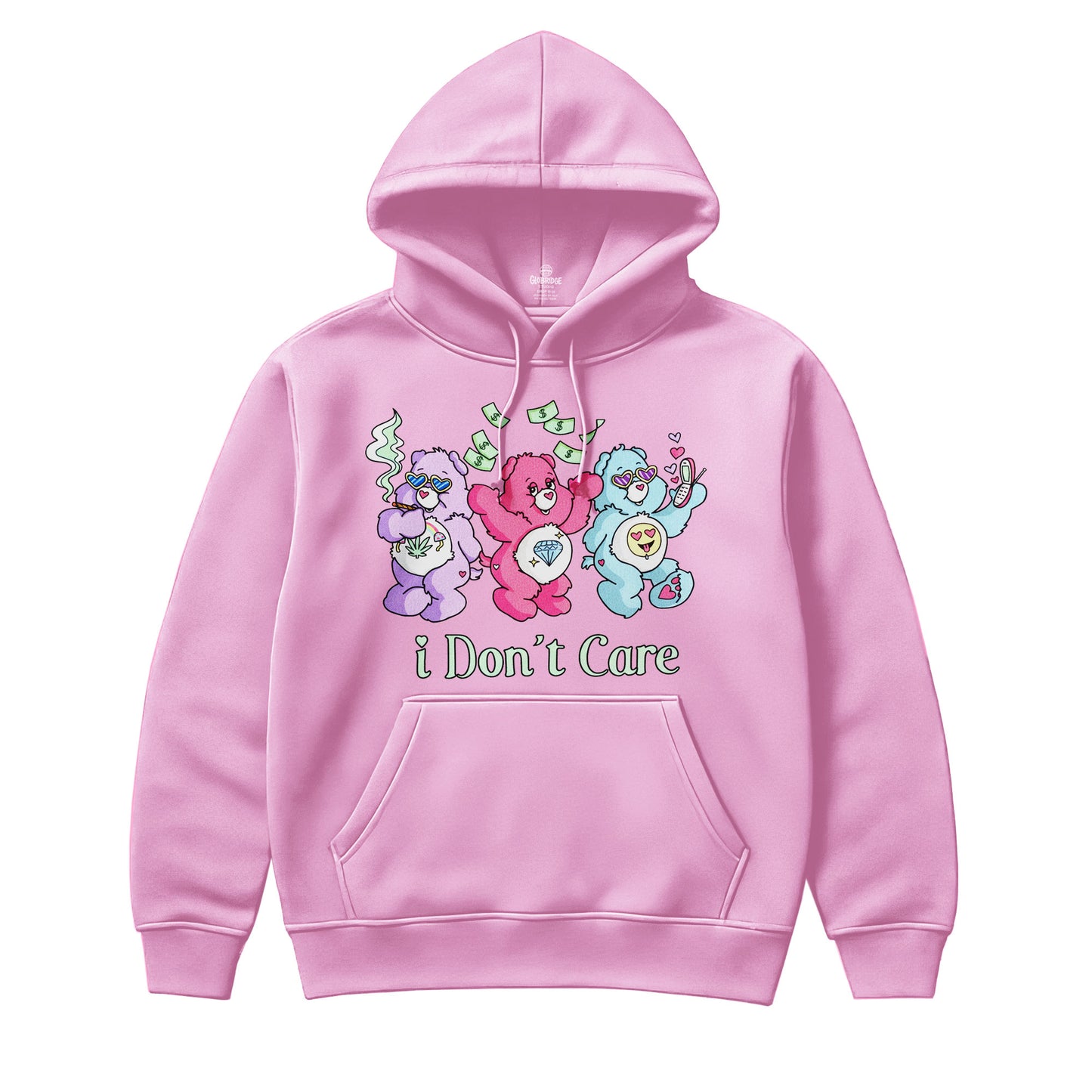 I Don’t Care Cartoon Hoodie