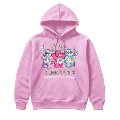 I Don’t Care Cartoon Hoodie