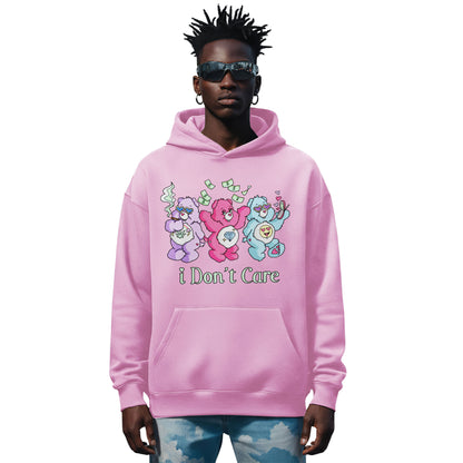 I Don’t Care Cartoon Hoodie