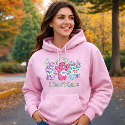 I Don’t Care Cartoon Hoodie