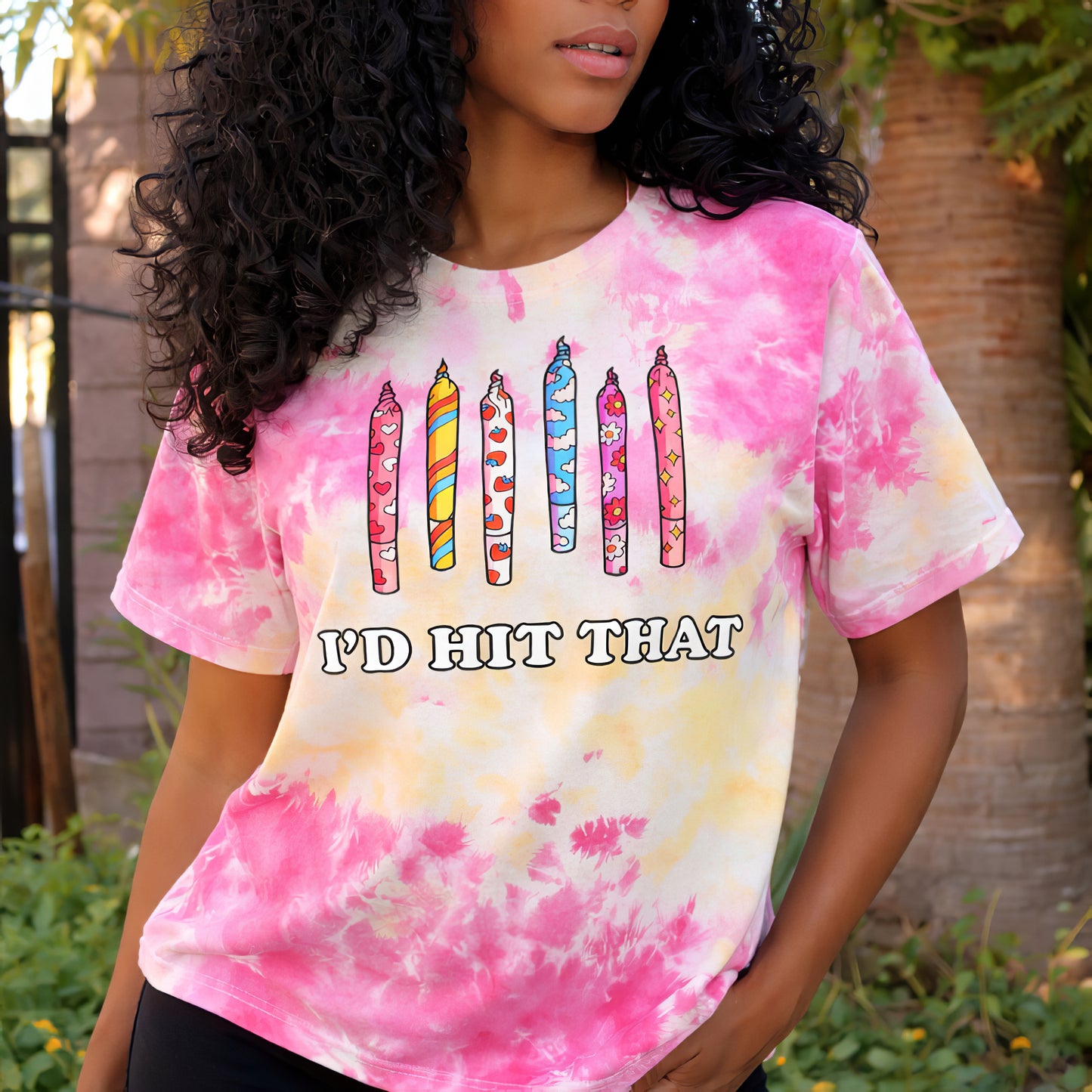 I’d Hit That Tie-Dye Graphic Statement T-Shirt