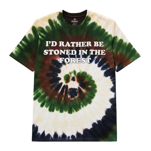 I’d Rather Be Stoned In The Forest Tie-Dye Tee