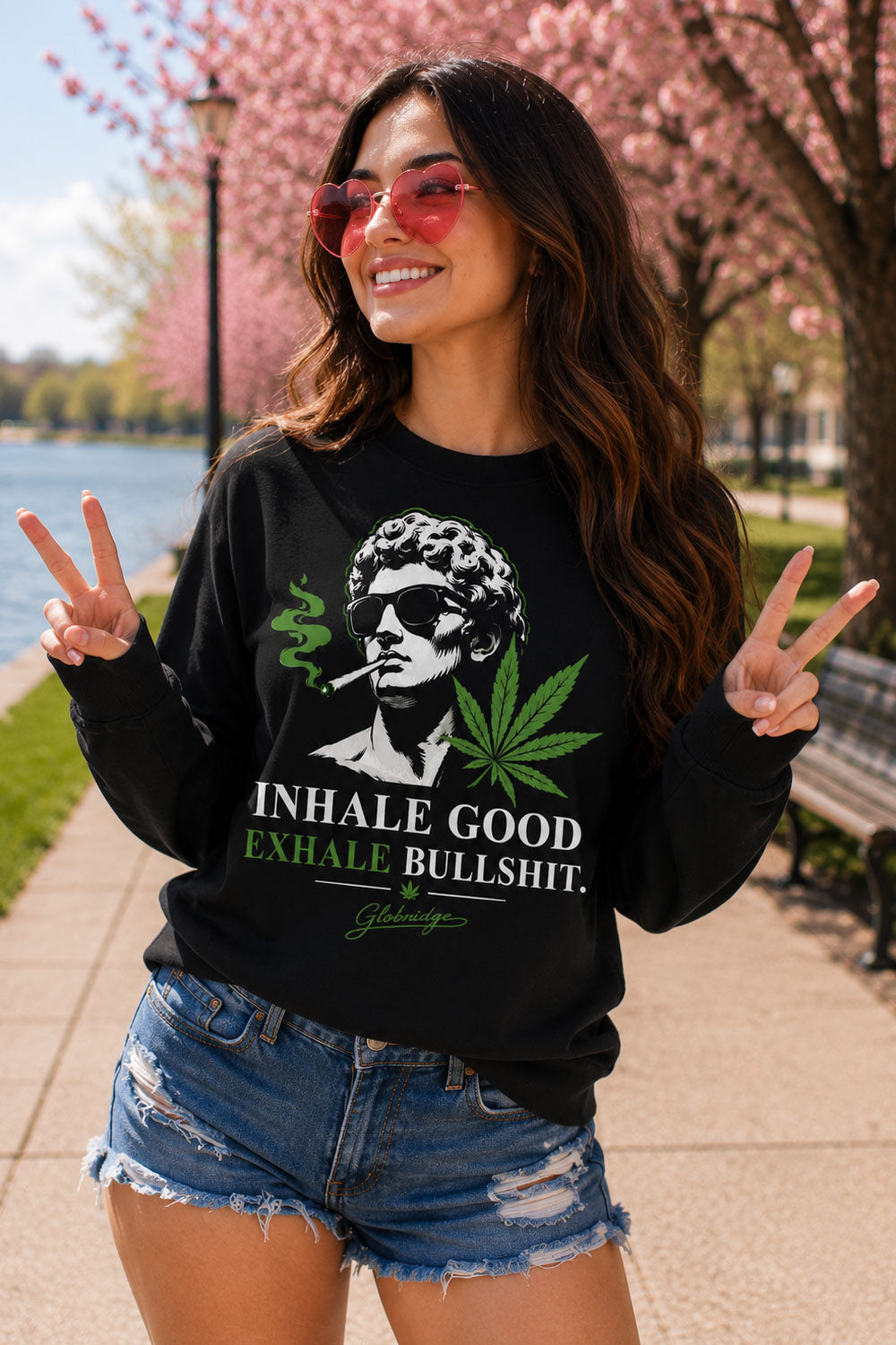 Inhale Good Exhale Bullshit Long Sleeve Shirt
