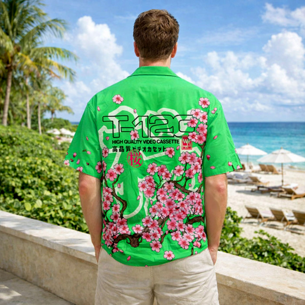 Japanese Sakura Retro Cassette Hawaiian Shirt