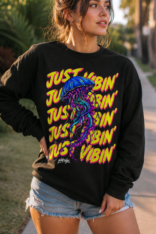 Just Vibin’ Jellyfish Long Sleeve Shirt