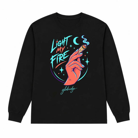 Light My Fire Cannabis Graphic Long Sleeve Shirt