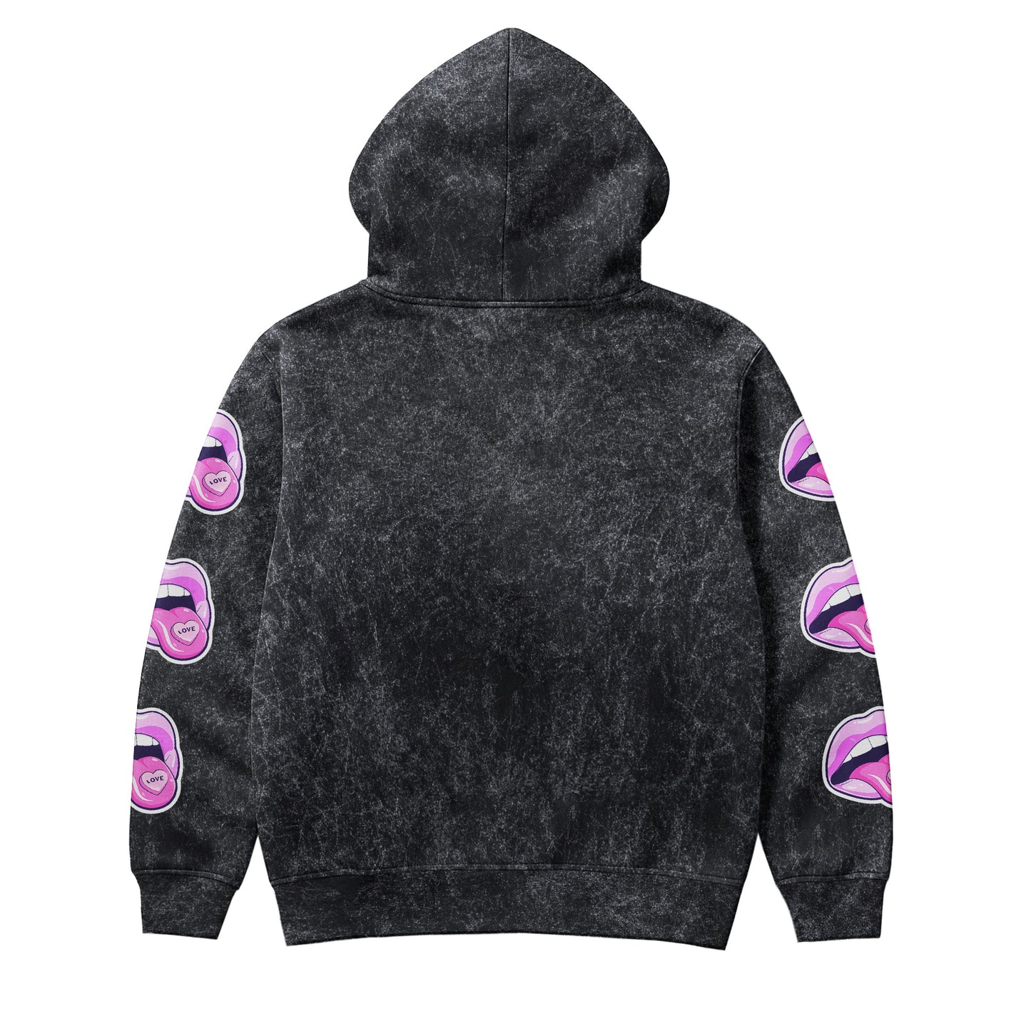 Love Is A Drug Worth Taking Acid Wash Hoodie