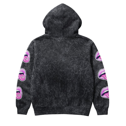 Love Is A Drug Worth Taking Acid Wash Hoodie