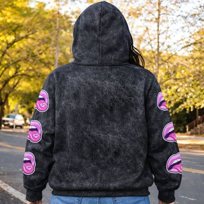 Love Is A Drug Worth Taking Acid Wash Hoodie