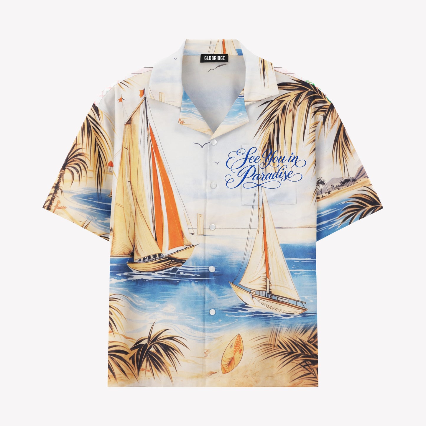 Luxury Coastal Hawaiian Shirt & Shorts Set