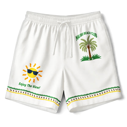 Malibu Beach Club Tropical Hawaiian Shirt & Shorts Set